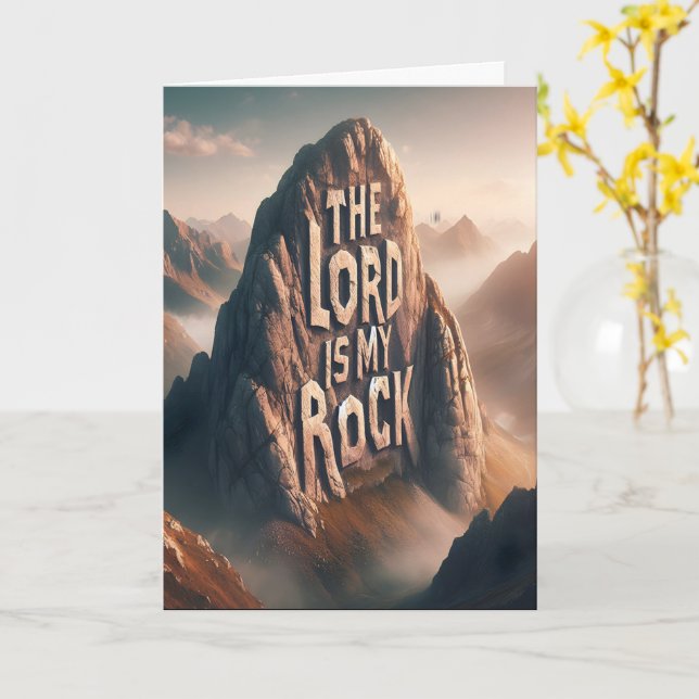 Divine Declaration: The Lord Is My Rock Card (Yellow Flower)