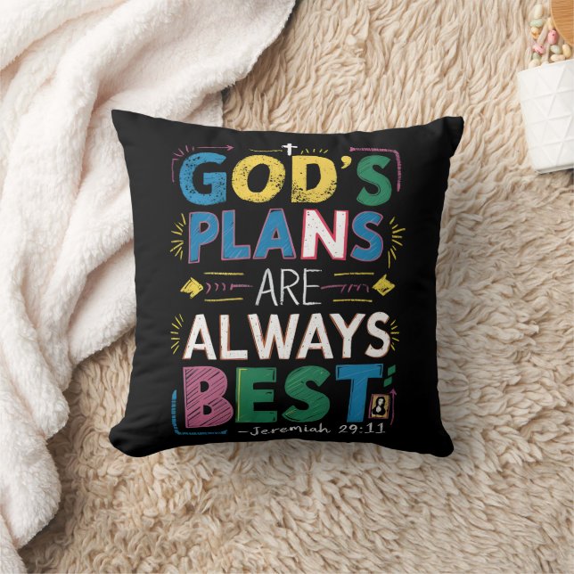 Divine Design: Gods Plans Are Always Best Cushion (Blanket)