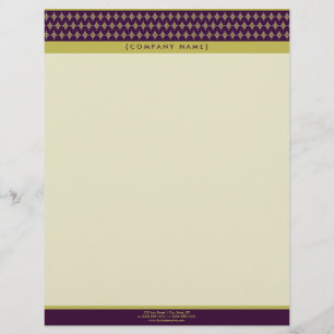 Divine Diamonds (purple) Customised Letterhead