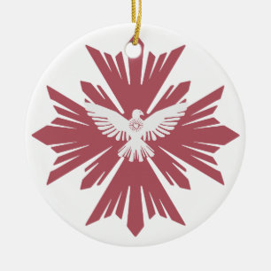 Divine dove of peace ceramic ornament