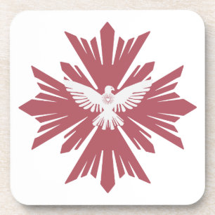 Divine dove of peace coaster