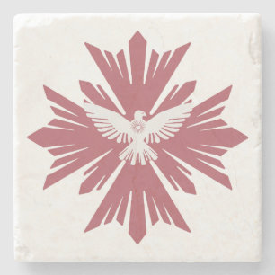 Divine dove of peace stone coaster