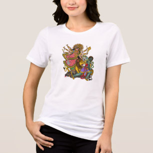 Divine Durga Mahishasura T-Shirt Tri-Blend Shirt
