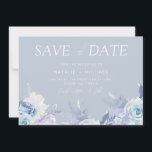 Divine Dusty Blue Floral Wedding Save The Date<br><div class="desc">Divine Dusty Blue Floral Wedding Save The Date

See matching collection in Niche and Nest Store</div>