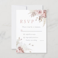 Divine Dusty Rose Blush Floral Wedding Vertical