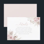 Divine Dusty Rose Blush & Ivory Wedding Details Enclosure Card<br><div class="desc">Divine Dusty Rose Blush & Ivory Wedding Details Enclosure Card

See matching collection below.</div>