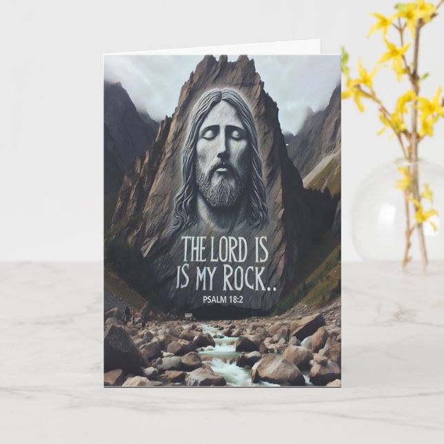 Divine Encounter: Jesus on Mountain Card (Yellow Flower)