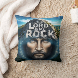 Divine Faith: The Lord Is My Rock Cushion