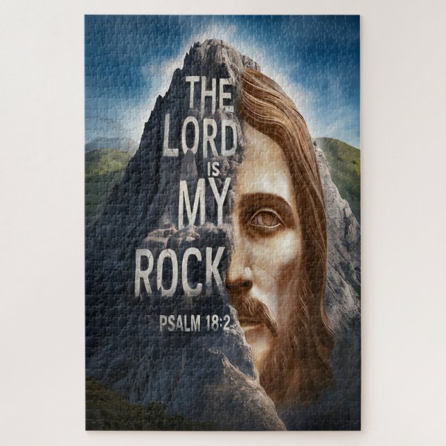 Divine Faith: The Lord Is My Rock Jigsaw Puzzle (Vertical)