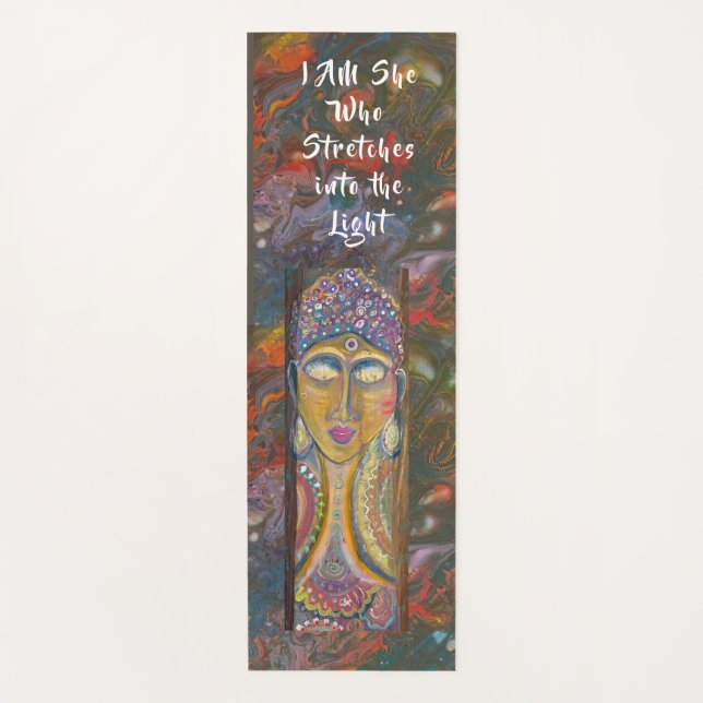 Divine Feminie Buddha original art  Yoga Mat (Front)