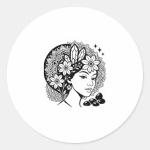 Divine Feminine Mandala Art Floral Crystal Goddess