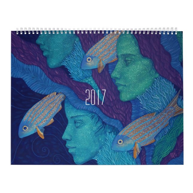 Divine feminine, painted girls fantasy surreal art calendar (Cover)