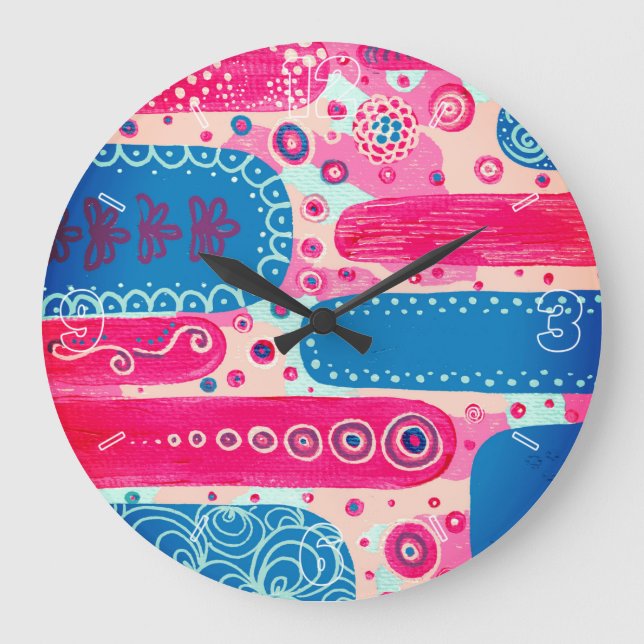 Divine Forms and Shapes Original Abstract Artwork Large Clock (Front)