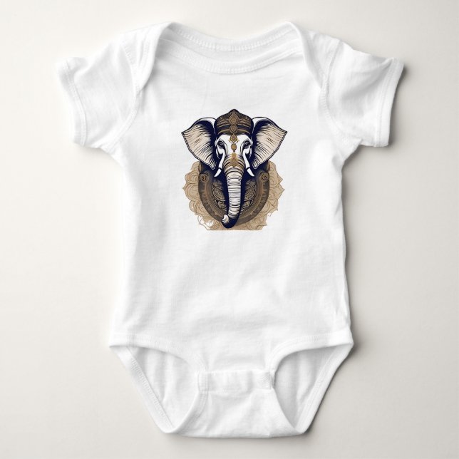 Divine Ganesha: A Symbol of Wisdom and Prosperity  Baby Bodysuit (Front)