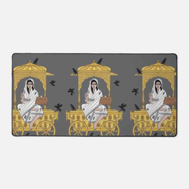 Divine Goddess Dhumavati  Desk Mat (Front)