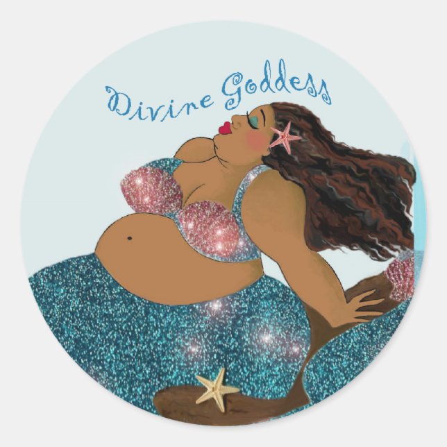 Divine Goddess Mermaid stickers (Front)
