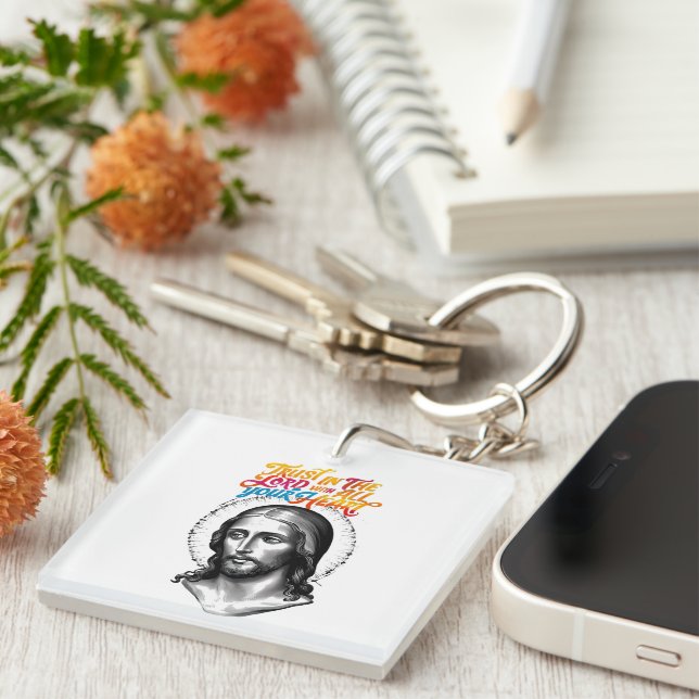 Divine Guidance: Trust in the Lord Key Ring (Front Right)