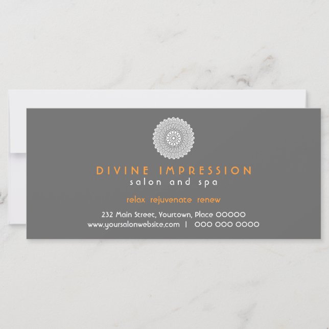 Divine Impression Orange Gift Certificate (Front)