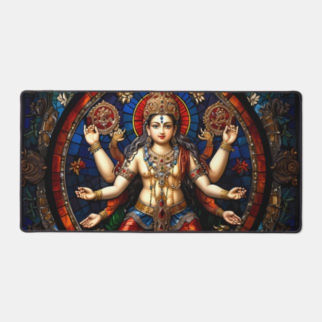 Divine Indian God and Goddess Illustration  Desk Mat (Front)