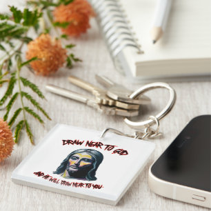 Divine Invitation: Draw Near to God Key Ring