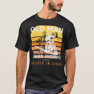 Divine Journey: Grumpy Old Mans Jesus Ride & Humou T-Shirt