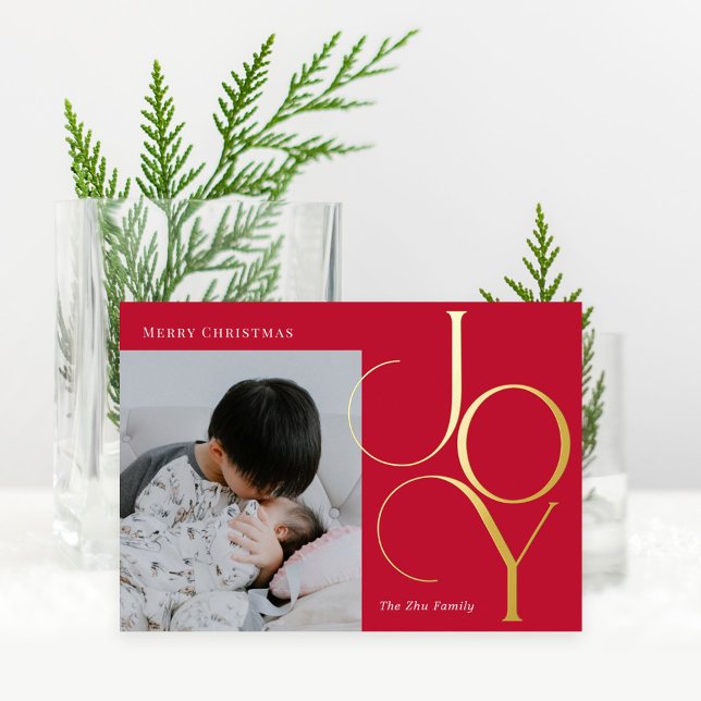 Divine Joy Foil Holiday Card Editable Color (Creator Uploaded)