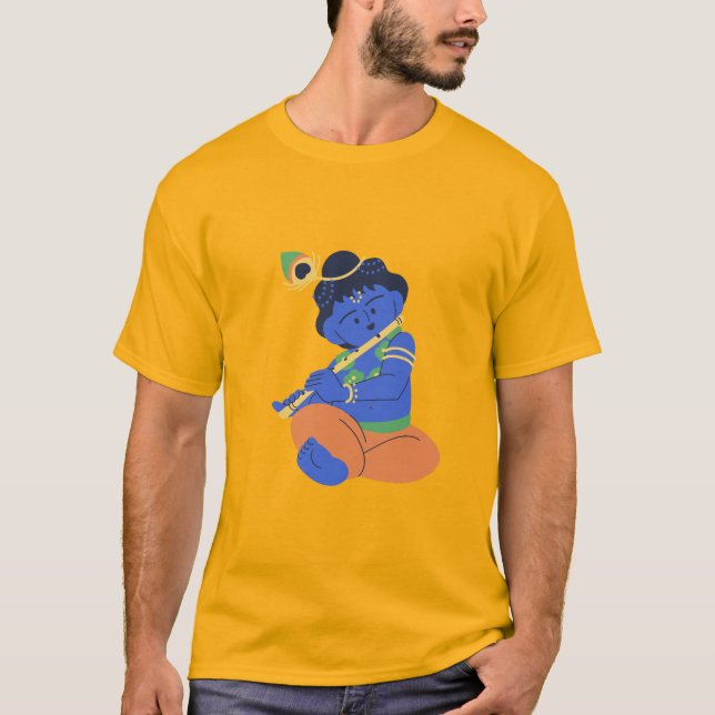 Divine Krishna Graphic T-Shirt  (Front)