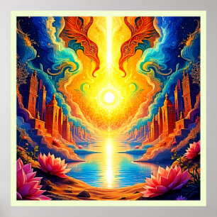 Divine Light City Awakening Poster