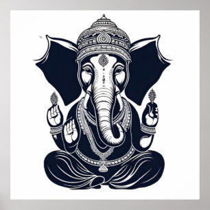 Divine Lord Ganesha – The Remover of Obstacles Poster