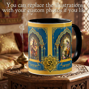 Divine Lord Krishna Om Symbol or Custom Photo Coffee Mug