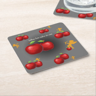 Divine Love Square Paper Coaster