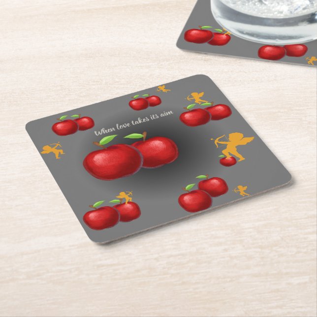 Divine Love Square Paper Coaster (Angled)