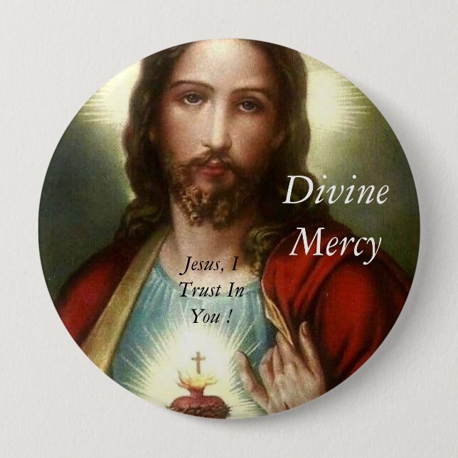 Divine Mercy   10 Cm Round Badge (Front)