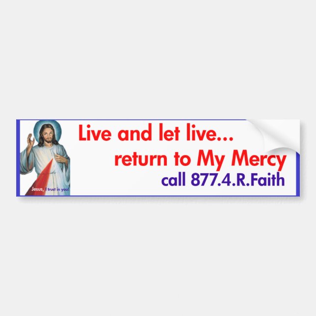 Divine Mercy bumper sticker (Front)