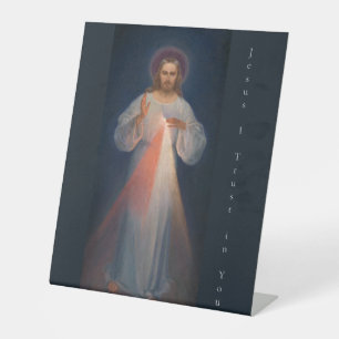 Divine Mercy by Kazimierowski Eugene Pedestal Sign