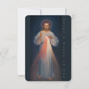 Divine Mercy by Kazimierowski Eugene Thank You Card
