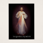 Divine Mercy Catholic Funeral Memorial Holy Card -