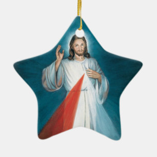 divine mercy ceramic ornament