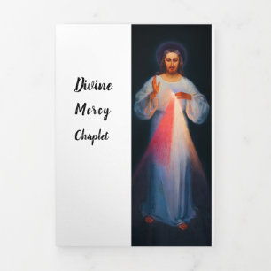 Divine Mercy Chaplet Tri-Fold Holiday Card