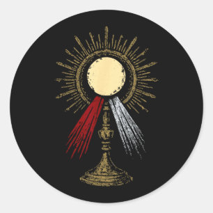 Divine Mercy Eucharist Catholic Christian Faith Classic Round Sticker