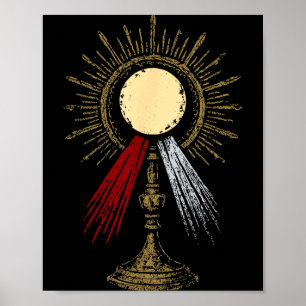 Divine Mercy Eucharist Catholic Christian Faith Poster