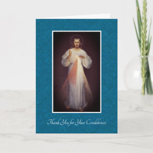 Divine Mercy Jesus Catholic Condolence Thank You