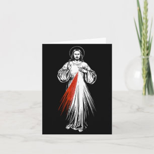 Divine Mercy Jesus Catholic Faith Sacred Image Card