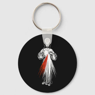 Divine Mercy Jesus Catholic Faith Sacred Image Key Ring