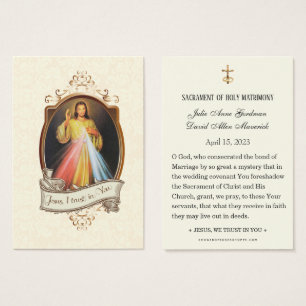 Divine Mercy Jesus Elegant Catholic Wedding Prayer