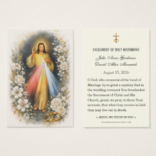 Divine Mercy Jesus Elegant Catholic Wedding Prayer