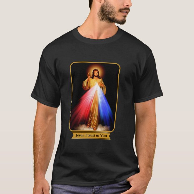 Divine Mercy Jesus I Trust In You Catholic T-Shirt (Front)