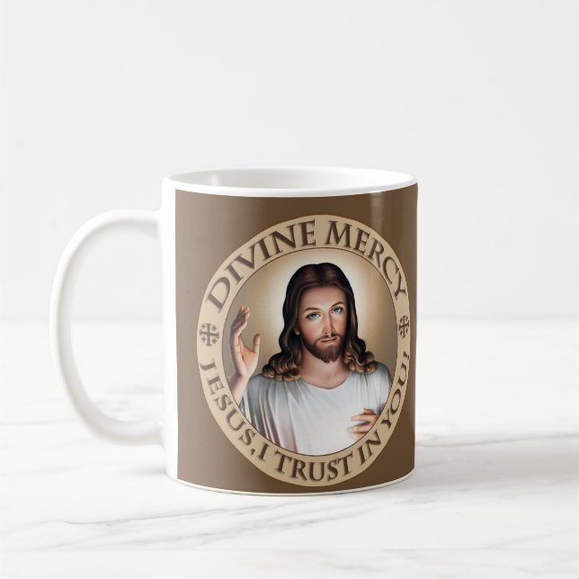 DIVINE MERCY JESUS I TRUST IN YOU! DEVOTIONAL GEAR COFFEE MUG (Left)