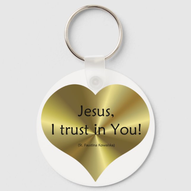 Divine Mercy: Jesus I trust in You Key Ring (Front)