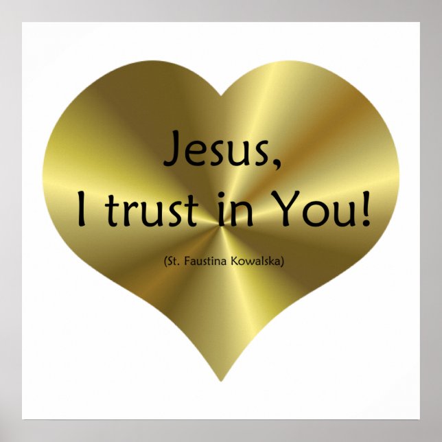 Divine Mercy - "Jesus I trust in You " Poster (Front)